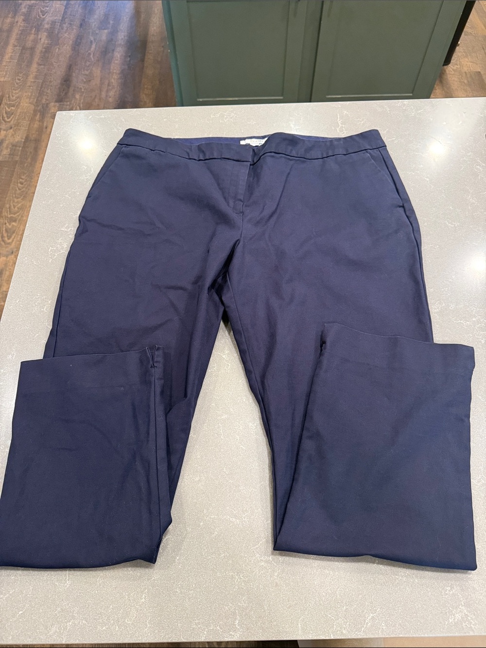 Boden Navy Straight-Leg Women's Trousers